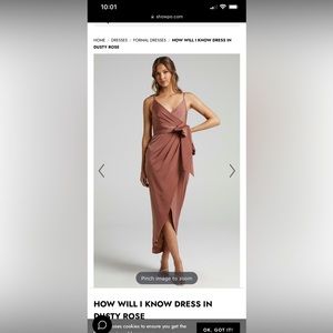 Rose/copper cocktail dress, never worn!